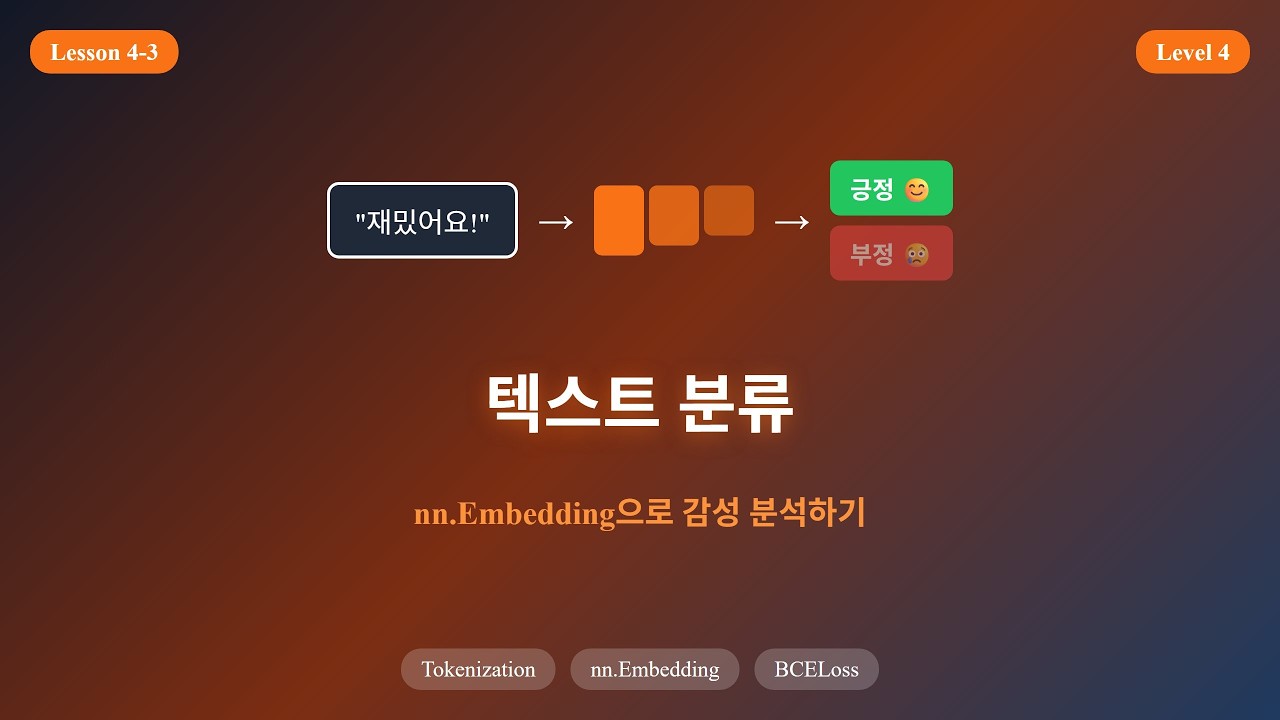 텍스트 분류 강의 영상