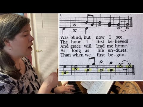 AMAZING GRACE / SATB Hymn Tutorial / Learn to Sing Hymns in Four Part Harmony