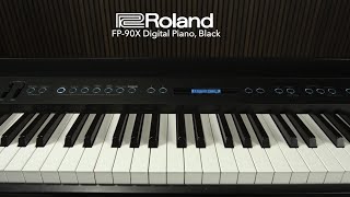 Video thumbnail for Roland FP-90X Digital Piano, Black sound demo | Gear4music by Gear4music Guitars