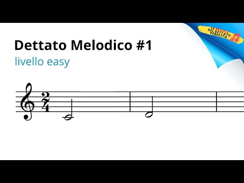 Dettato Melodico N°1 EASY: esercizio facile di dettato con RISOLUZIONE GUIDATA