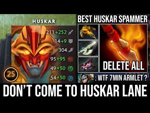 How To Destroy Everyone with 7Min Armlet by Best Huskar Spammer + 1100 Matches Top Immortal DotA 2
