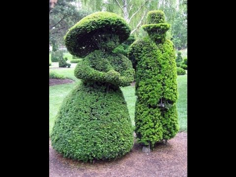 Красивые необычные садовые скульптуры своими руками.