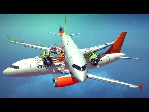 Survivable Midair Collisions, Helicopter Crashes & Air vs Ground Combat #2 | Besiege