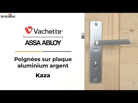 Poignées de porte sur plaques - aluminium - Kaza VACHETTE