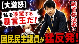 【大激怒】「私を凌駕する暴言王だ！」国民民主議員が副首都法案に猛反発！