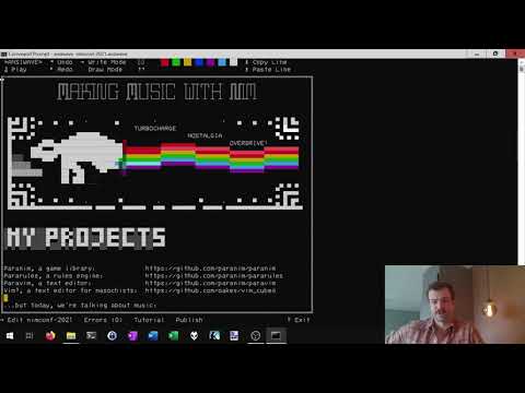 Zach Oakes: Making music with paraMIDI and ANSIWAVE (NimConf 2021)