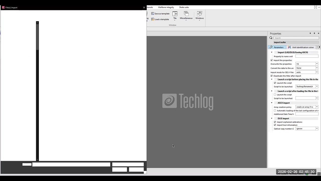 Techlog Tutorial#1 Project Creation & Data Loading Basics