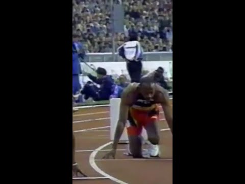Frank  Fredericks  vs  Michael  Johnson  200m ( AMAZING  FIGHT )  BERLIN 96.