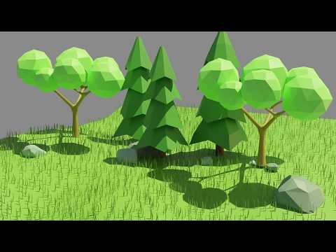365 Days of Blender - #3: Low Poly Woods