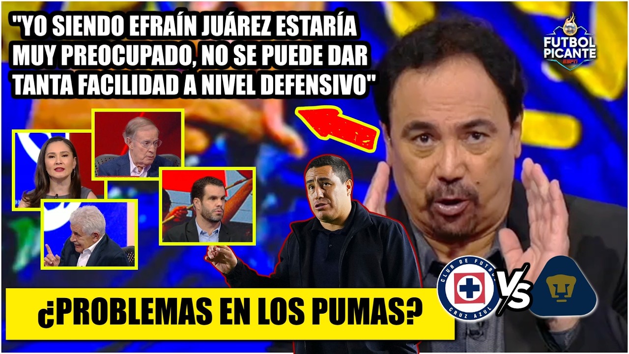 Hugo mostró PREOCUPACIÓN por lo que vio de PUMAS vs CRUZ AZUL en final ida LIGA MX | Futbol Picante