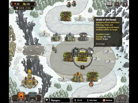 Kingdom Rush - Walkthrough - Stage Nine - Stormcloud Temple - Campaign -