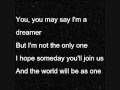 "Imagine" - Glee (with lyrics) 