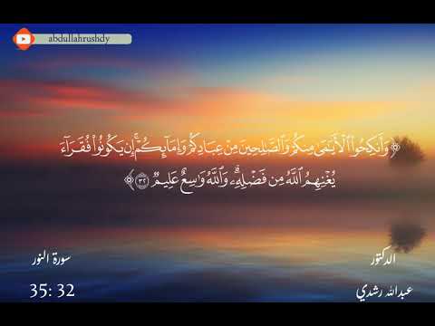 "الله نور السماوات والأرض" تلاوة هادئة بصوت الدكتور عبدالله رشدي