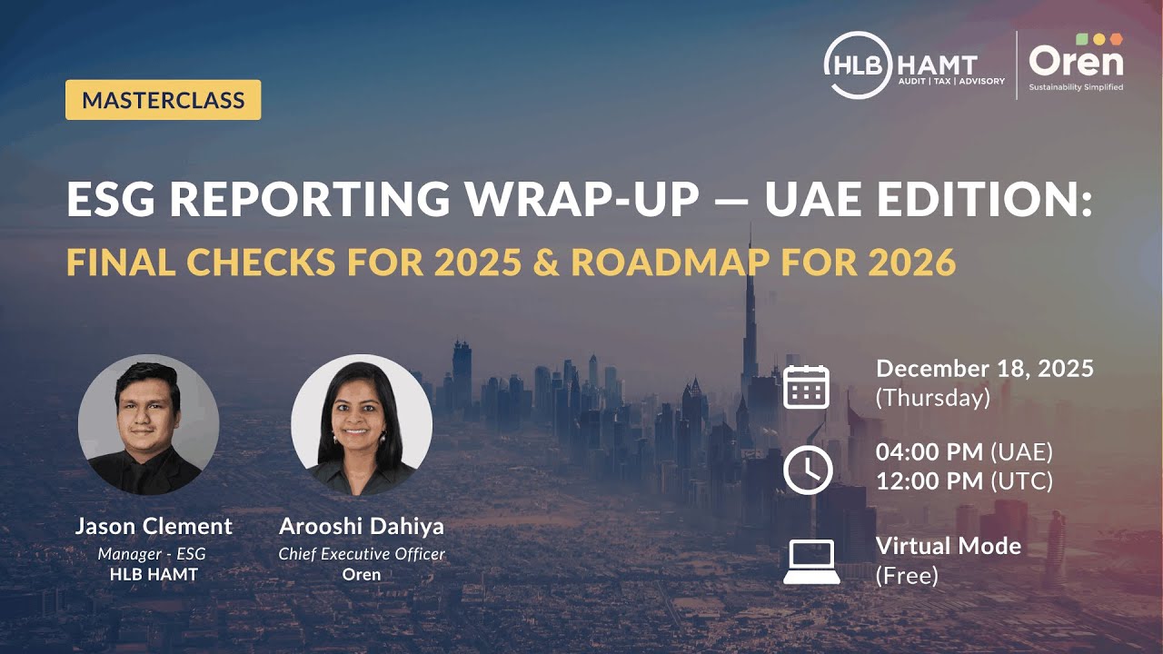 ESG Reporting Wrap-Up — UAE Edition: Final Checks for 2025 & Roadmap for 2026