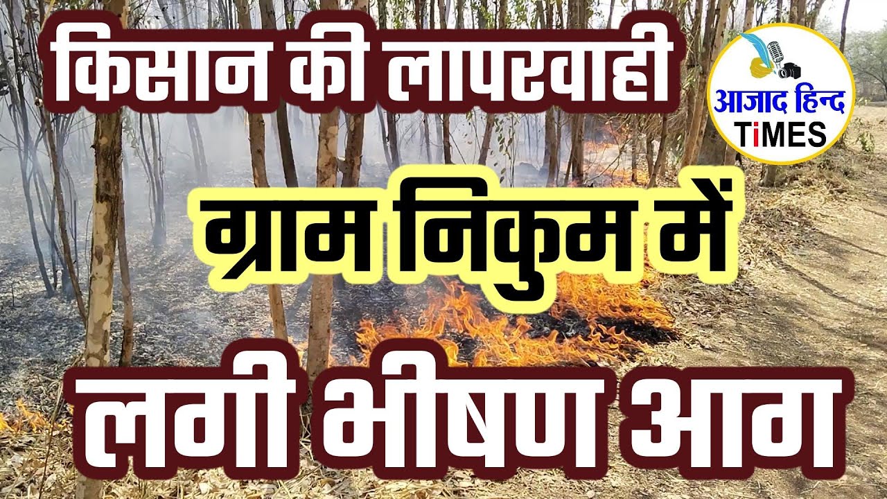 किसान की एक गलती से ग्राम निकुम में लगी भीषण आग, जले कई खेत, सरपंच व ग्रामीणों ने सुझबुझ से बुझाई आग, बाल-बाल बचे ग्रामीण, देखें VIDEO