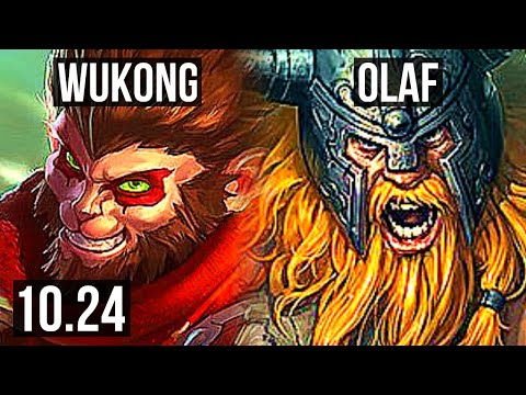 WUKONG vs OLAF (TOP) | 7 solo kills, 2.0M mastery, 1200+ games | EUW Diamond | v10.24