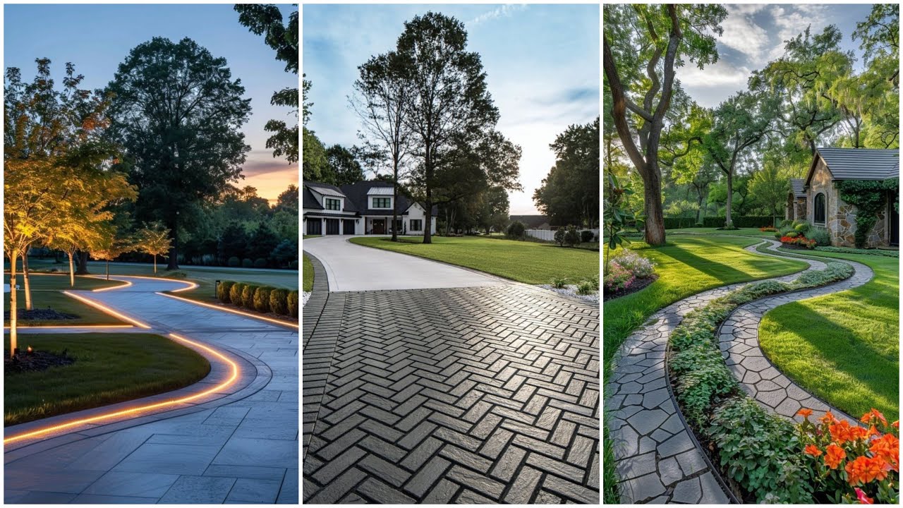 Side of Driveway landscaping ideas | Small Driveway landscaping ideas | Front Driveway landscaping