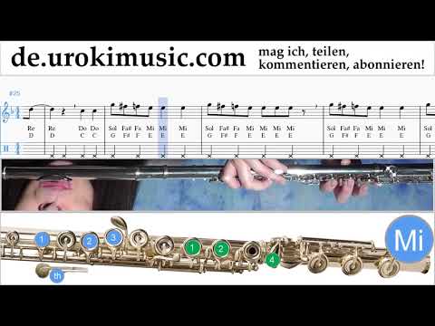 Flötenunterricht Axel F - Crazy Frog Noten Lernen um-i995