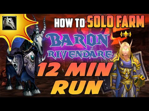 12 min Solo Baron Mount Farm For Prot Paladin - TBC Classic