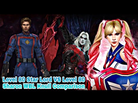 Level 80 Star Lord VS Level 80 Sharon WBL Knull Comparison - Marvel Future Fight