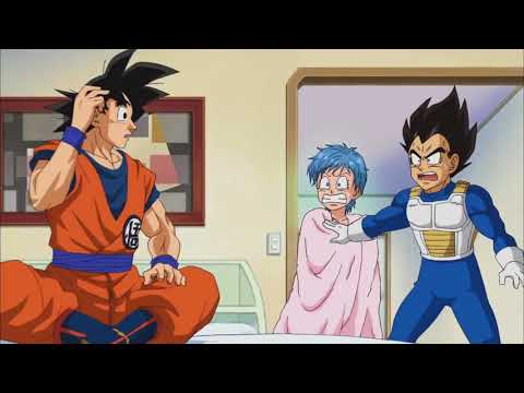 Goku entra na casa do Vegeta e a Bulma sai do banho