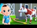 Mike and Animals on a Farm - Baby Feed Cow and Pigs