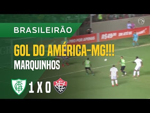 GOL (MARQUINHOS) - AMÉRICA-MG X VITÓRIA - 30/04 - BRASILEIRÃO 2018