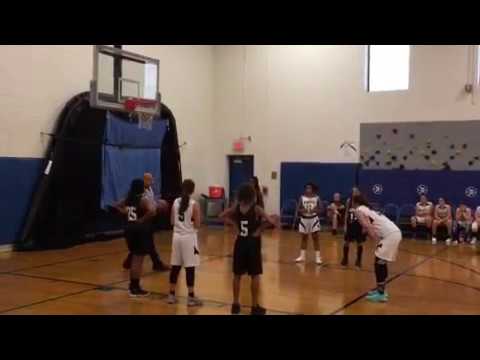 Claire Redd (30, McGuffey MS) with clutch Free Throw vs Monessen