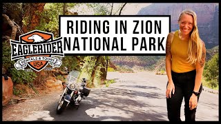 Renting a Harley-Davidson Heritage Motorcycle in Vegas with Eagle Rider Riding Zion National Park