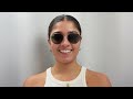 Woman Model Wearing Ray Ban Hexagonal RB3548N 004 71 Sunglasses