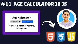 Age calculator Using HTML, CSS & JavaScript with Full EXPLANATION in Hindi | Project 11