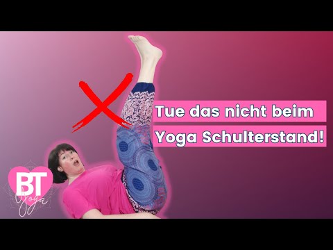 Schütze deine Halswirbelsäule beim Schulterstand.