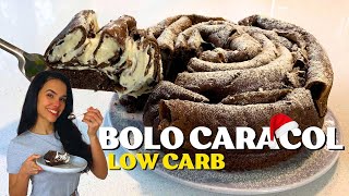 Bolo Caracol Perfeito pro Natal e Ano Novo [Low Carb]