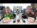 Twins Try Cheese Flavored Sweet Potato Puffs