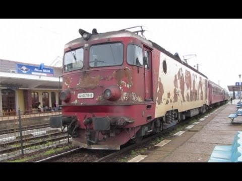 Romania: Rust covered CFR Class 40 Electric departs Alba Iulia - working from Teius to Simeria