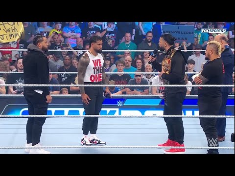 Jimmy & Jey Uso Confrontan a Roman Reigns - WWE SmackDown Español Latino: 16/06/2023