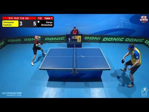 02:00 Oleksandr Ivashkin 1 - 3 Denys Shcherbak West 7 WIN CUP 12.12.2022 | TABLE TENNIS WINCUP