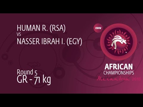 Round 5 GR - 71 kg: I. NASSER IBRAH (EGY) df. R. HUMAN (RSA) by TF, 8-0