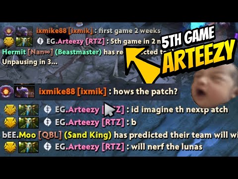 ARTEEZY Thought about 7.30 Dota Update - 5th game of 2 Months