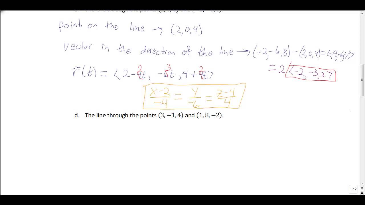 11.5: Line Equations Worksheet