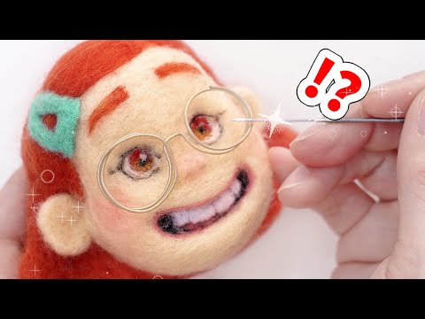I made a DOLL with NEEDLES!? Needle Felting Mei from Turning Red