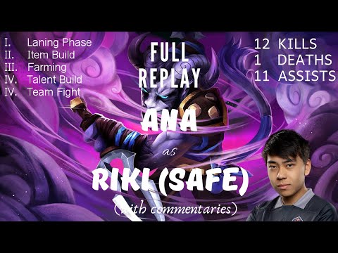 DOTA 2 PRO PLAY | OG Ana | Riki Carry (Safelane) | 12/1/11 KDA