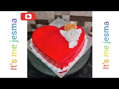 heart cake ❤️❤️/@itsmejesma7806 #howtomakecakeintamil #shorts #idianrecipesintamil