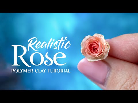 DIY Polymer Clay Rose Tutorial | Polymer clay fowers | How to make miniature rose
