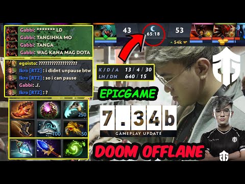 Gabbi 7.34 DOOM ENTITY SUPERSTAR OFFLANE - FULL SLOT BUILD EPIC GAME Dota 2