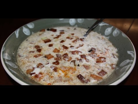 Clam Chowder made on the Griddle Top Blackstone Griddle Alternative