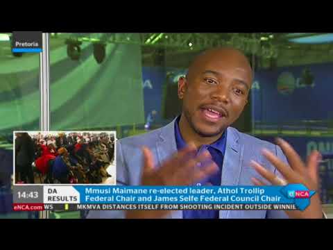 DA's re elected leader Mmusi Maimane