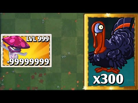 All Plant Level 999 VS 300 Turkey Zombies || Who Will Win || PVZ2