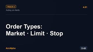 Order Types: Market, Limit & Stop (At Your Broker)