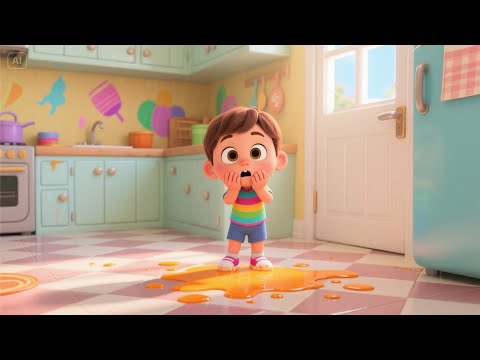 Uh Oh! Juice Spill Disaster! + More | Fun Cleanup & Responsibility Rhyme for Kids